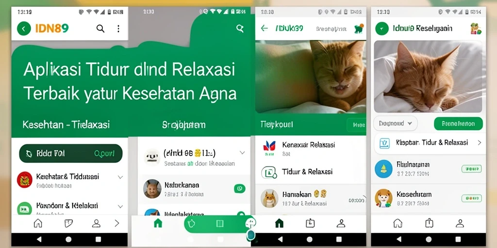 Tampilan antarmuka IDN89 dengan fitur relaksasi yang menenangkan.