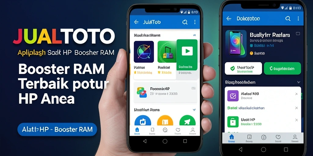 Tangkapan layar JUALTOTO menampilkan antarmuka ramah pengguna untuk optimasi RAM.