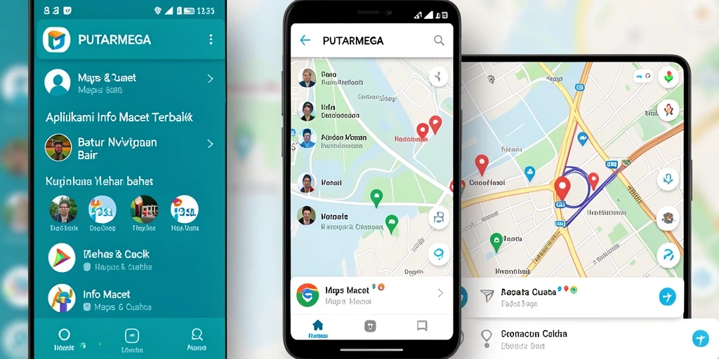 Antarmuka PUTARMEGA menampilkan info kemacetan terkini dengan jelas.