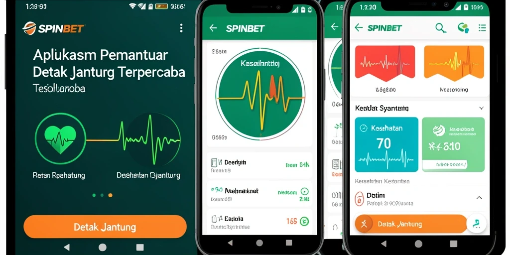 Antarmuka SPINBET yang informatif dan mudah digunakan untuk pemantauan detak jantung.