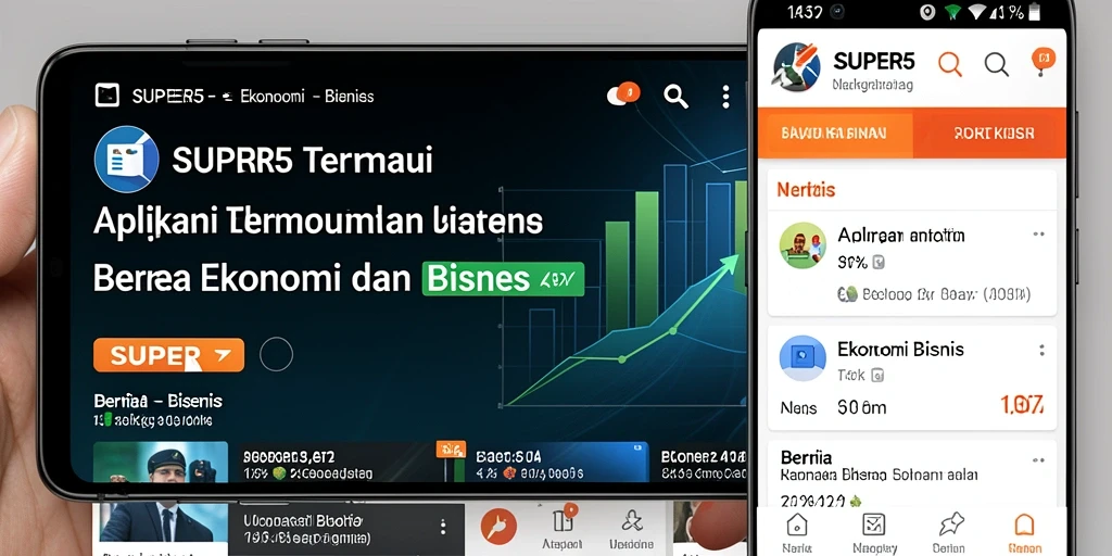 Tampilan antarmuka aplikasi SUPER5 yang informatif dan mudah digunakan.