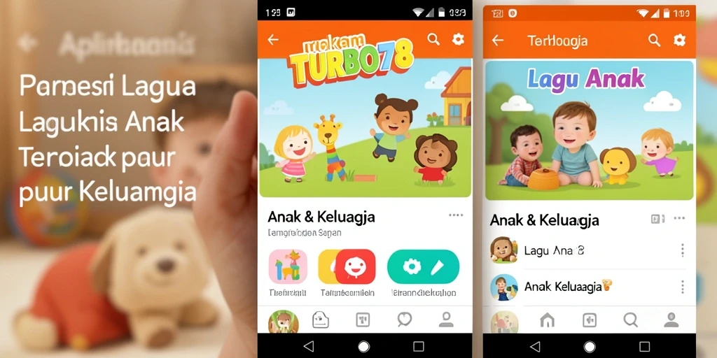 Antarmuka aplikasi TURBO78 yang menarik dan interaktif untuk anak-anak.