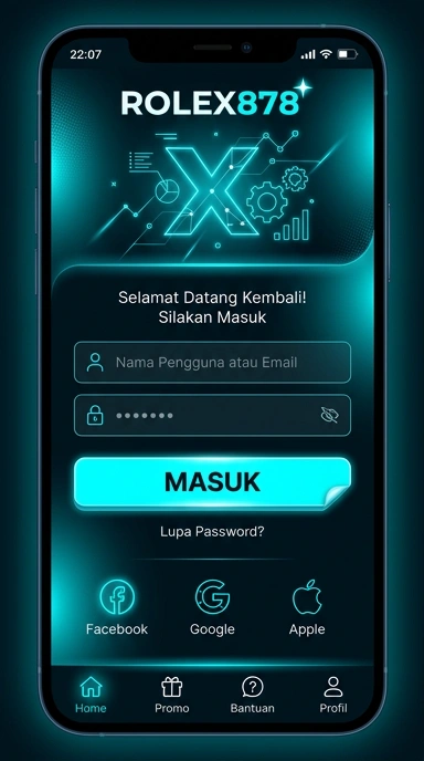 Tampilan halaman login rolex878